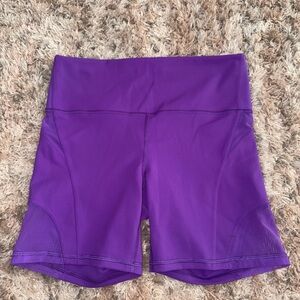 lululemon athletica Women's Purple Mid-Rise Bike Shorts